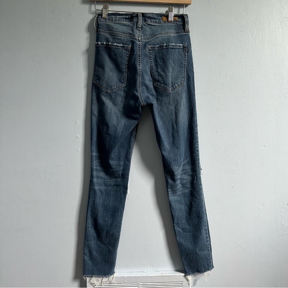 Garage | Denim Ultra High Rise Floral Embroidered Skinny Jeans - Picture 3 of 14